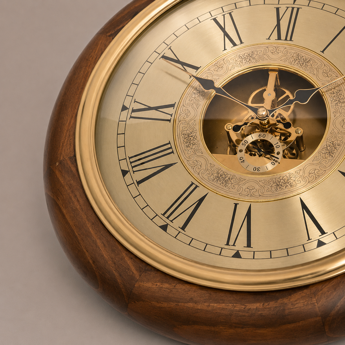 Horloge engrenage bois