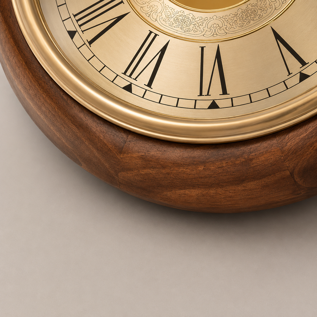 Horloge engrenage bois