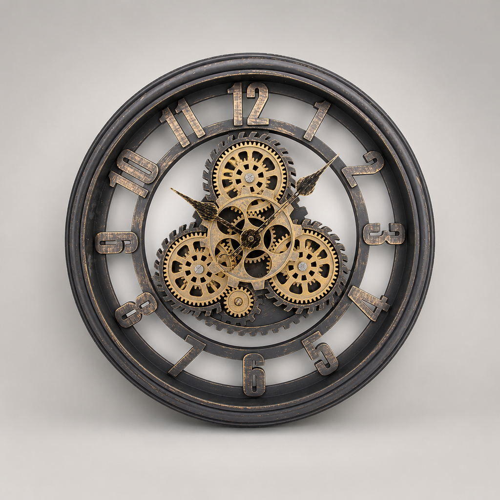 Horloge engrenage industriel
