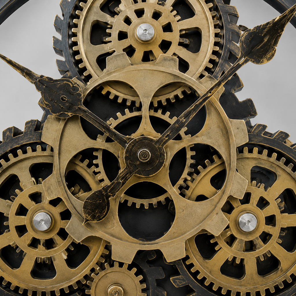 Horloge engrenage industriel