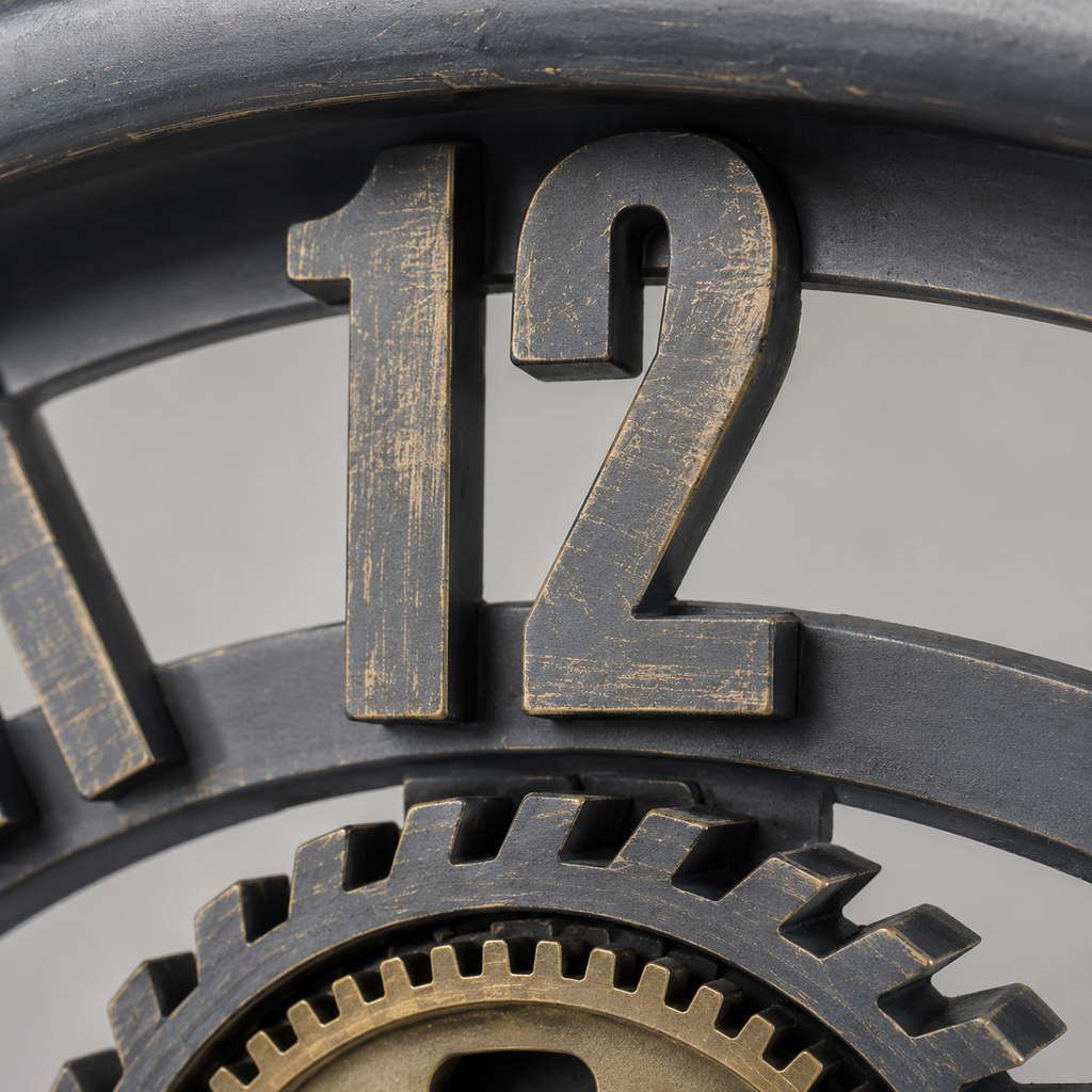 Horloge engrenage industriel
