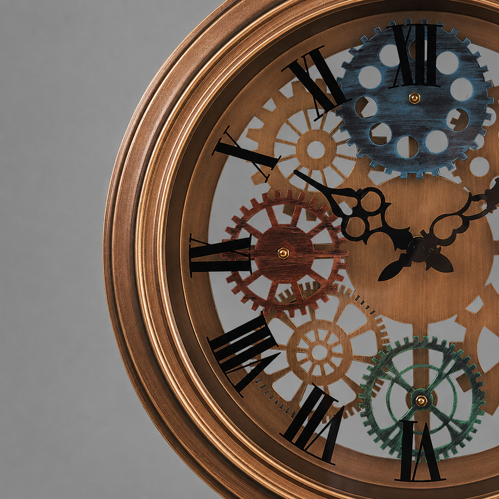 Horloge engrenage métal