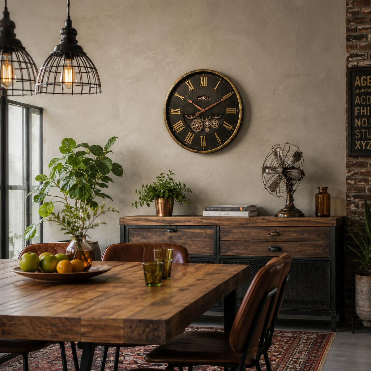 Horloge engrenage murale
