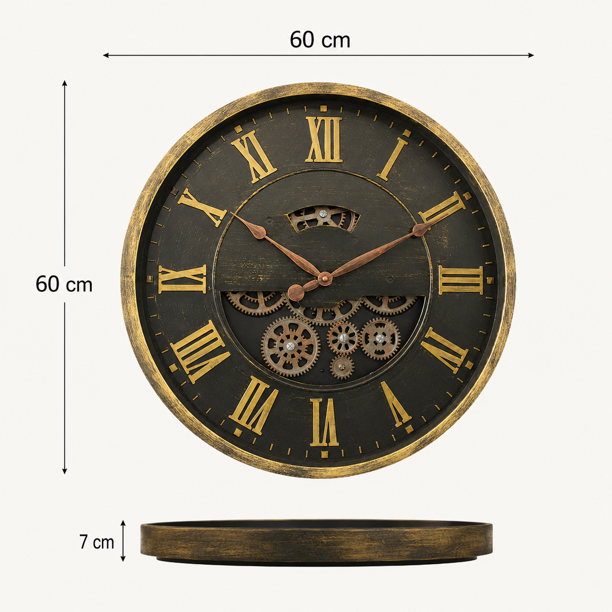Horloge engrenage murale