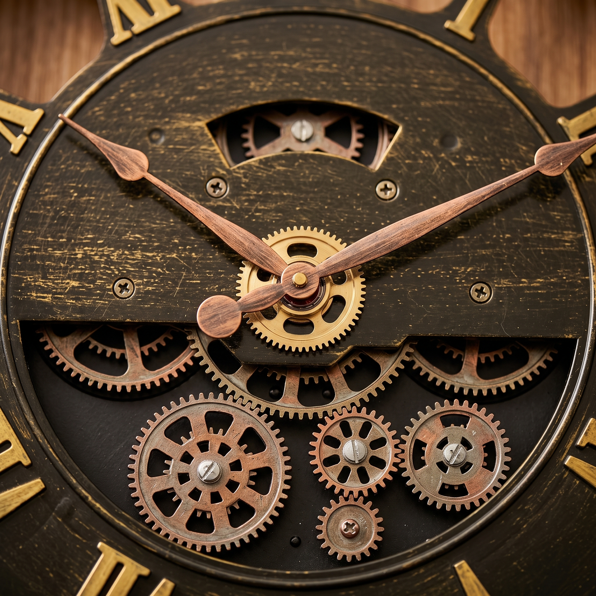 Horloge engrenage murale