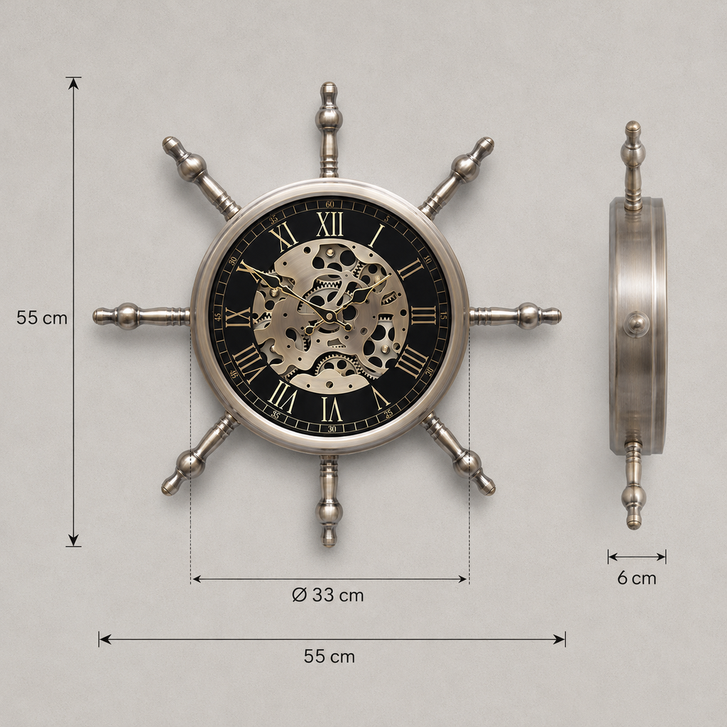 Horloge engrenage nautique
