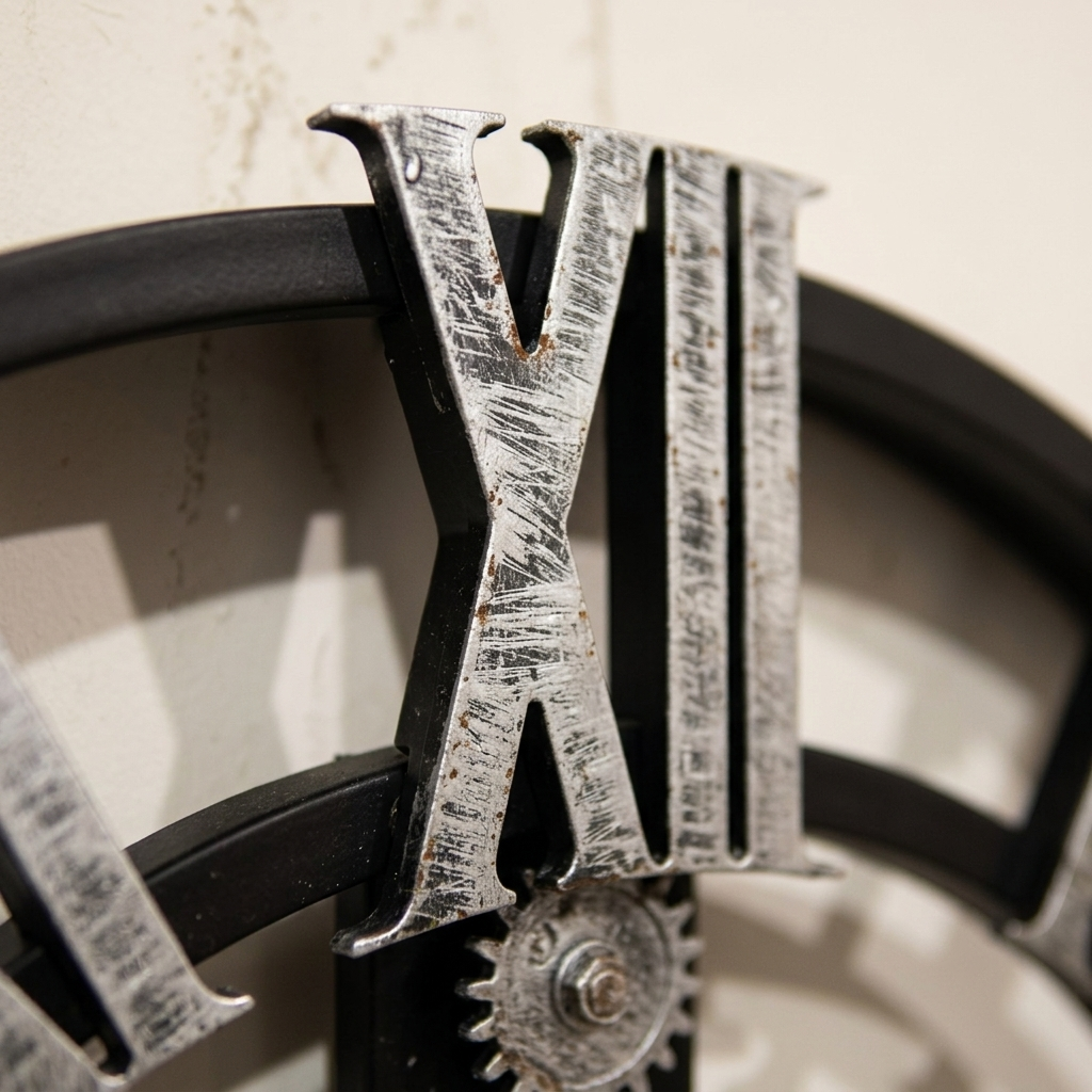 Horloge engrenage tournant