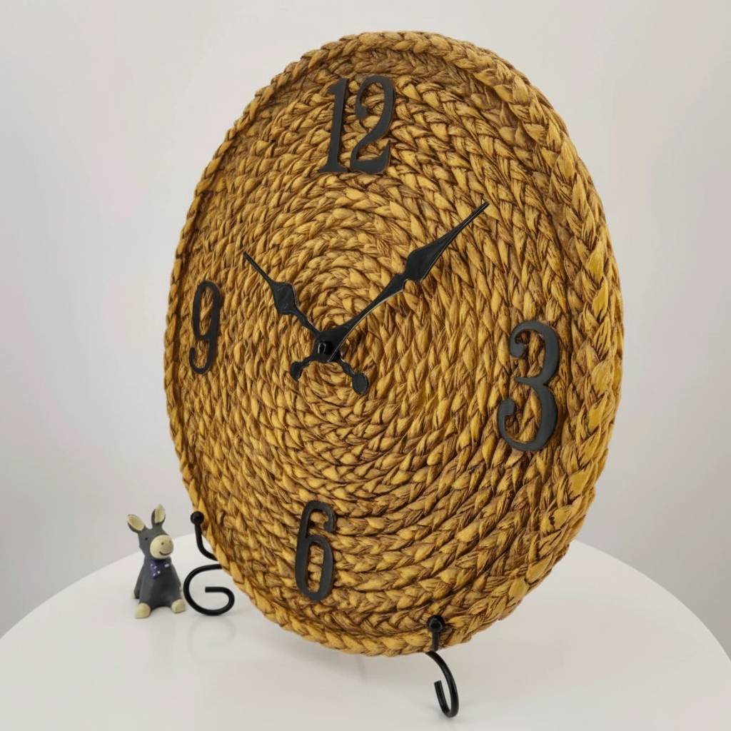Horloge extérieur style rotin