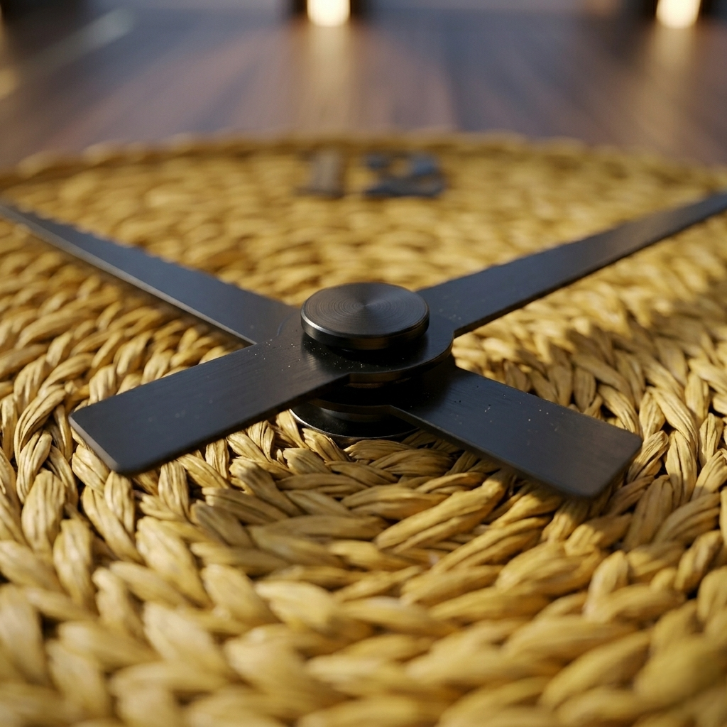 Horloge extérieur style rotin