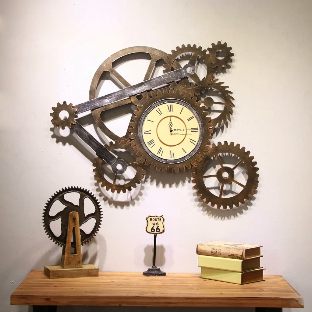 Horloge géante steampunk
