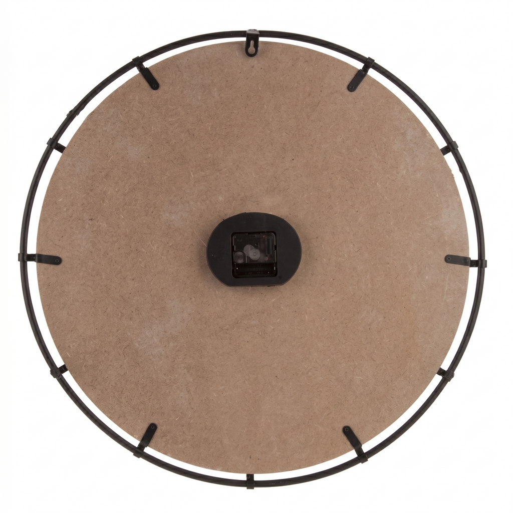 Horloge industrielle bois et métal