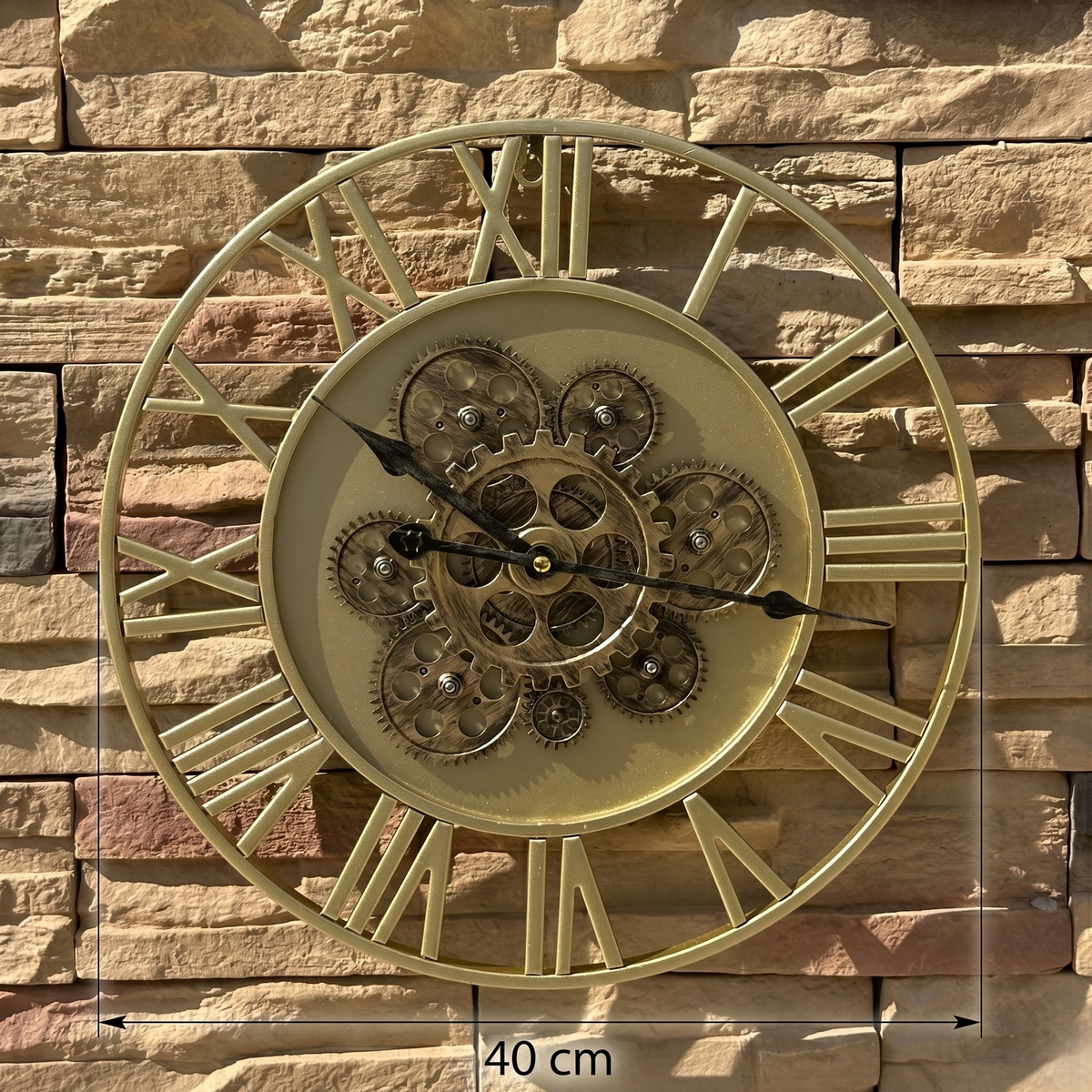 Horloge industrielle engrenage tournant