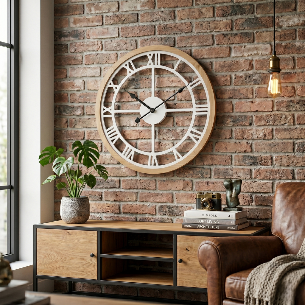 Horloge industrielle scandinave