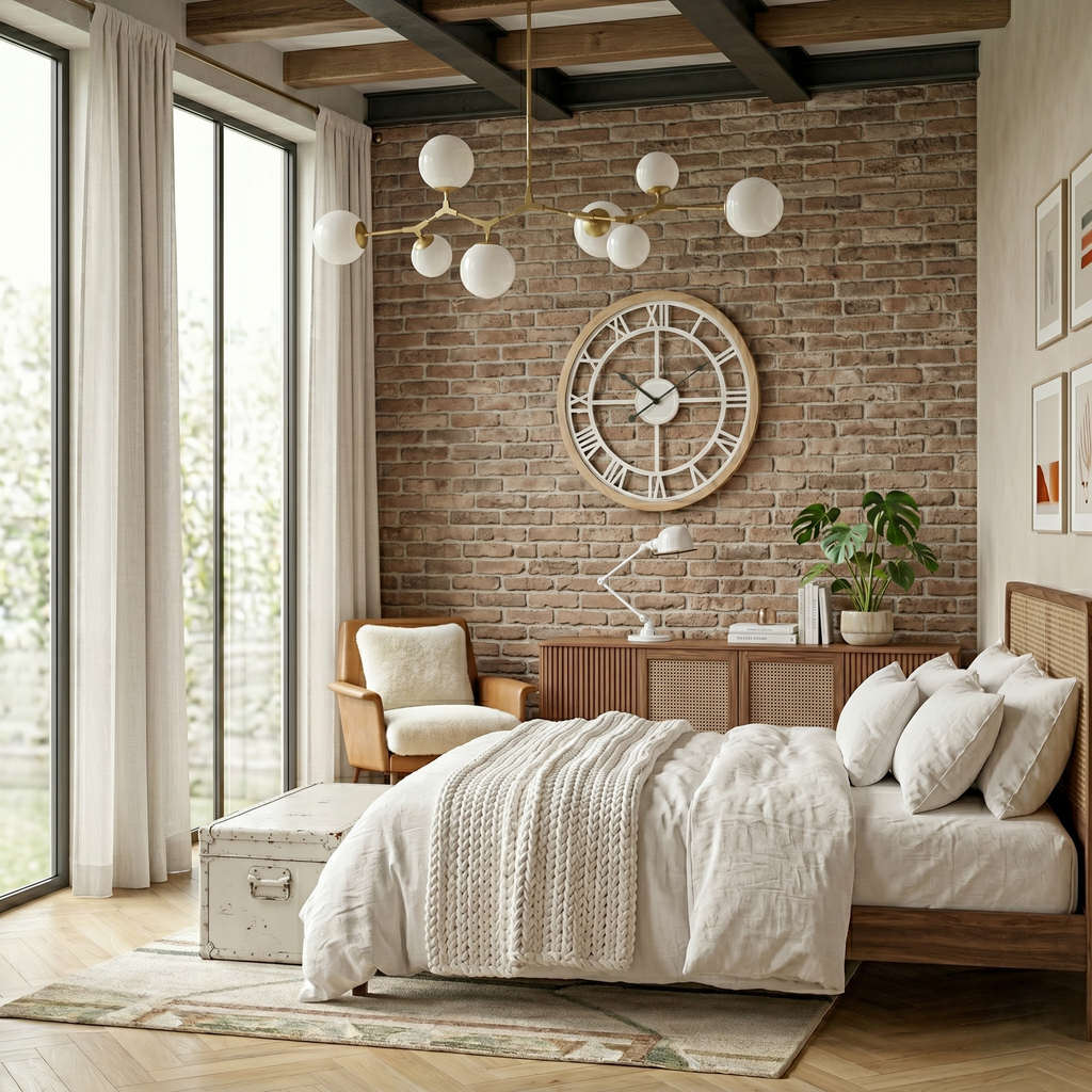 Horloge industrielle scandinave