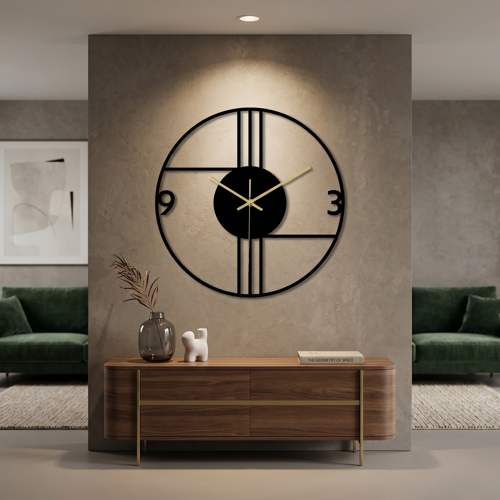 Horloge moderne industrielle silencieuse