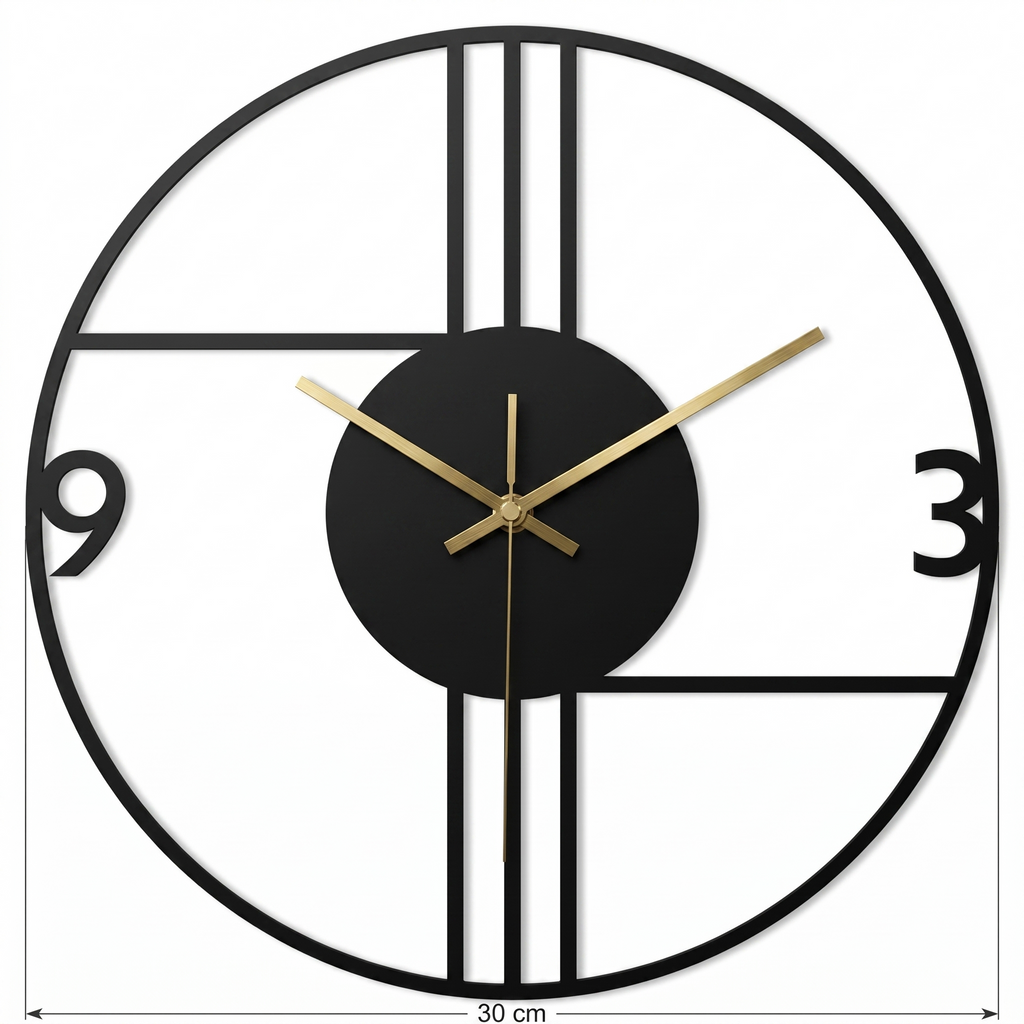 Horloge moderne industrielle silencieuse