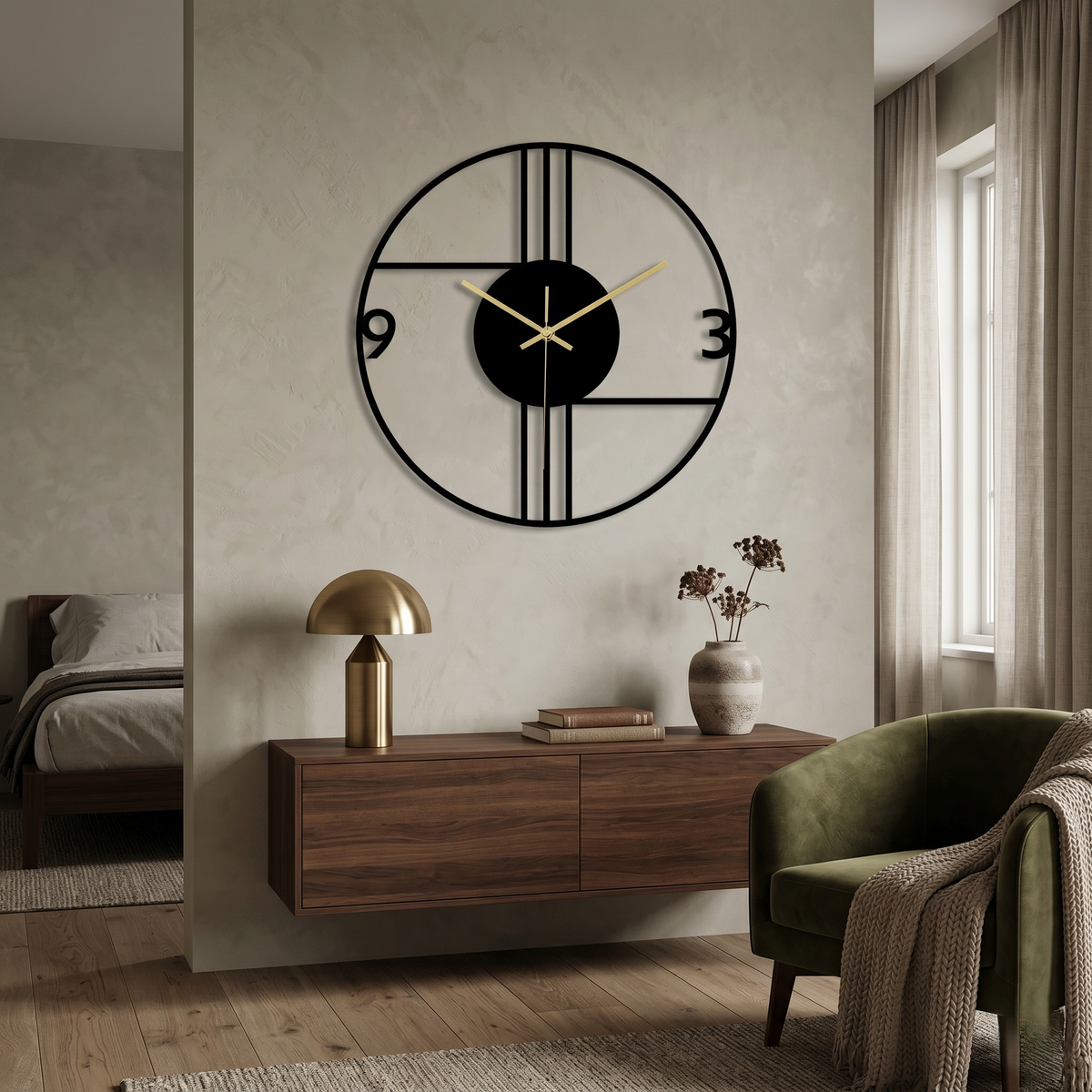 Horloge moderne industrielle silencieuse