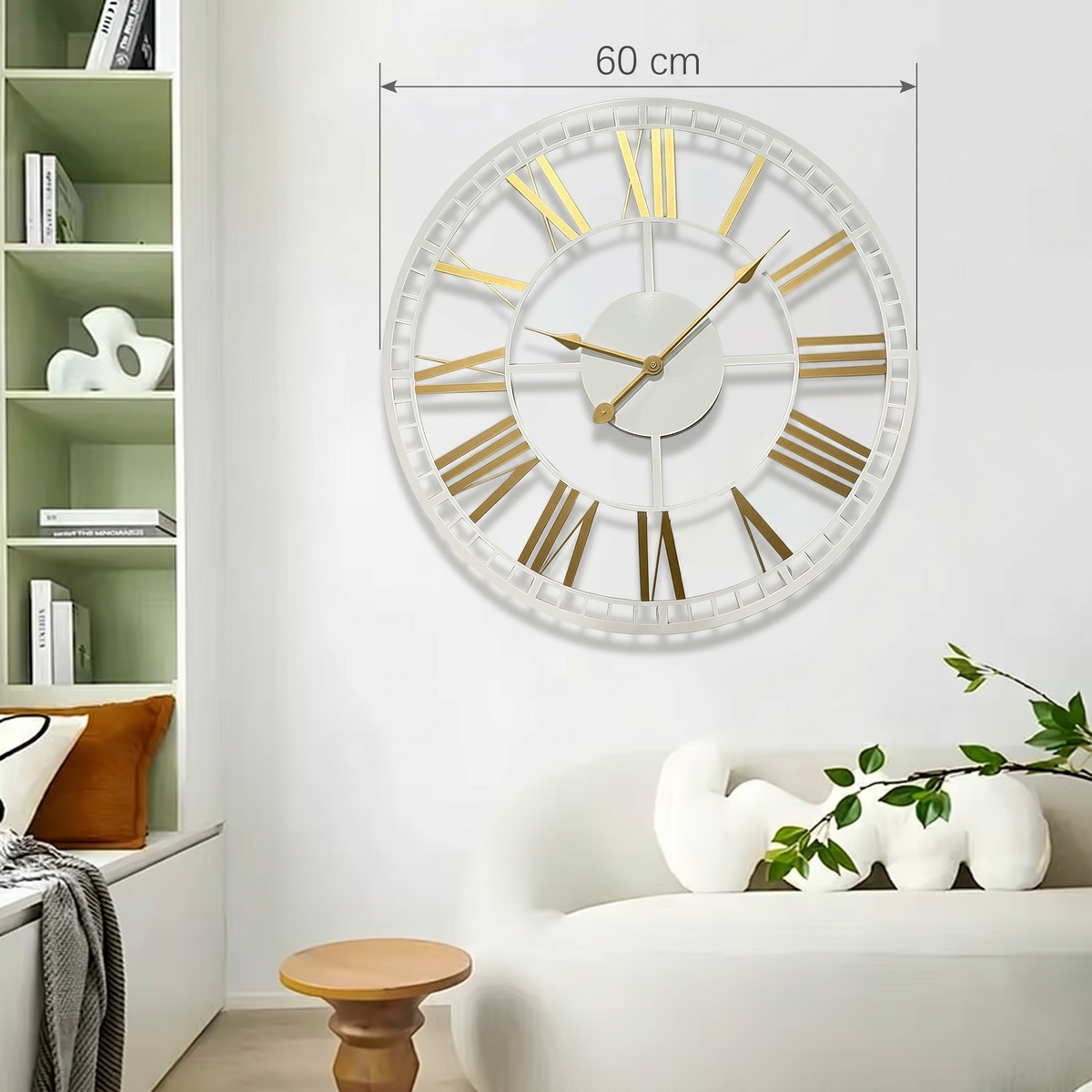 Horloge métal chiffre romain
