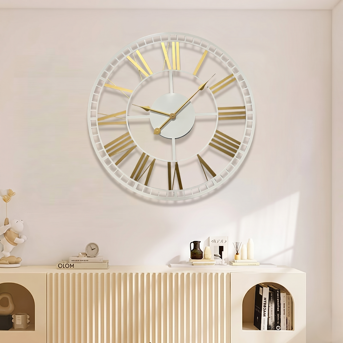 Horloge métal chiffre romain