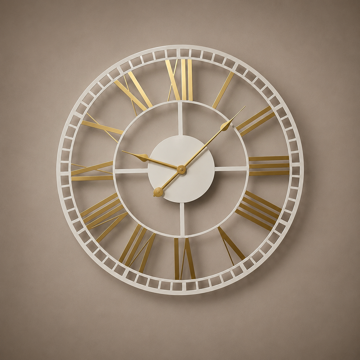 Horloge métal chiffre romain