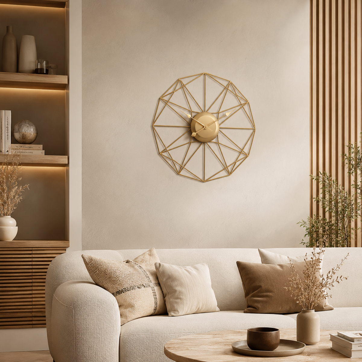 Horloge métal doré