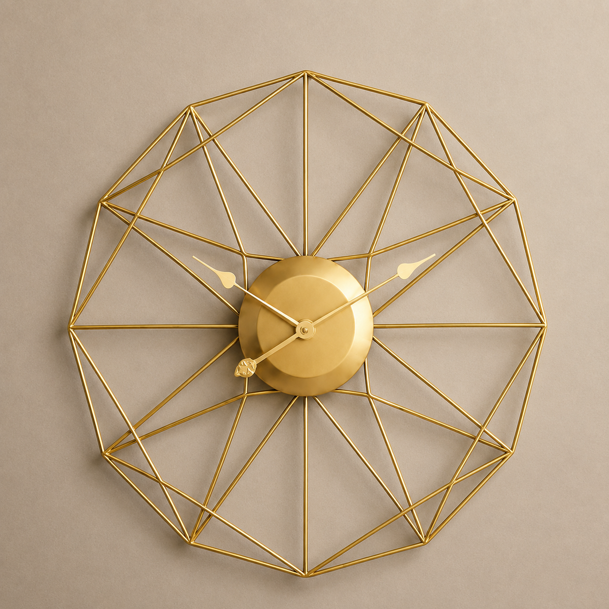 Horloge métal doré