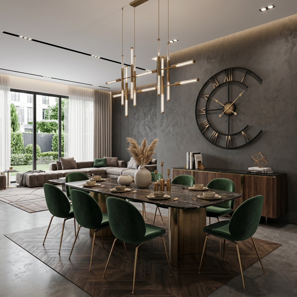Horloge moderne en métal