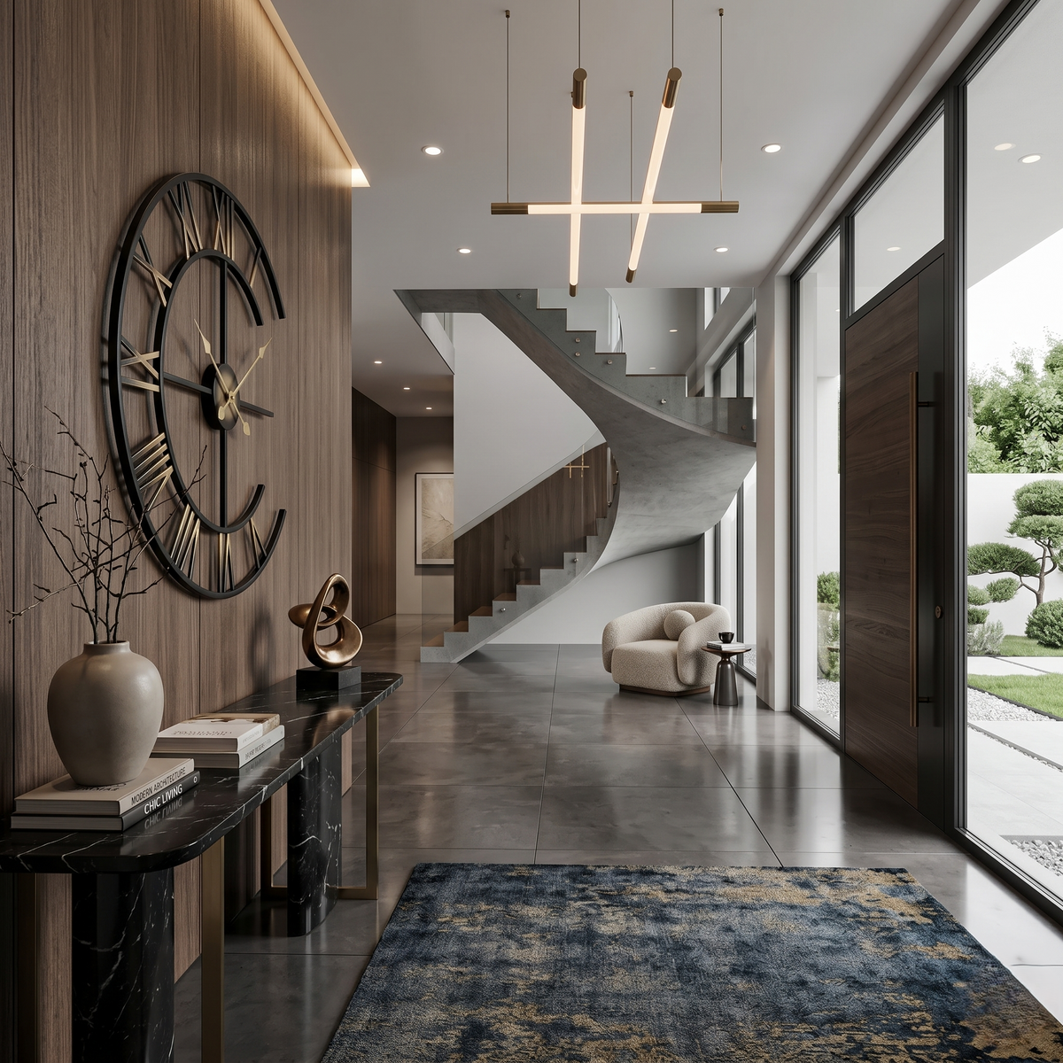 Horloge moderne en métal