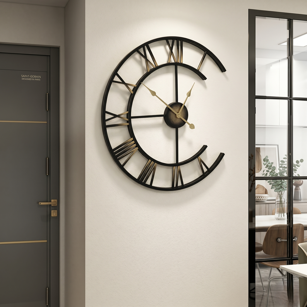 Horloge moderne en métal