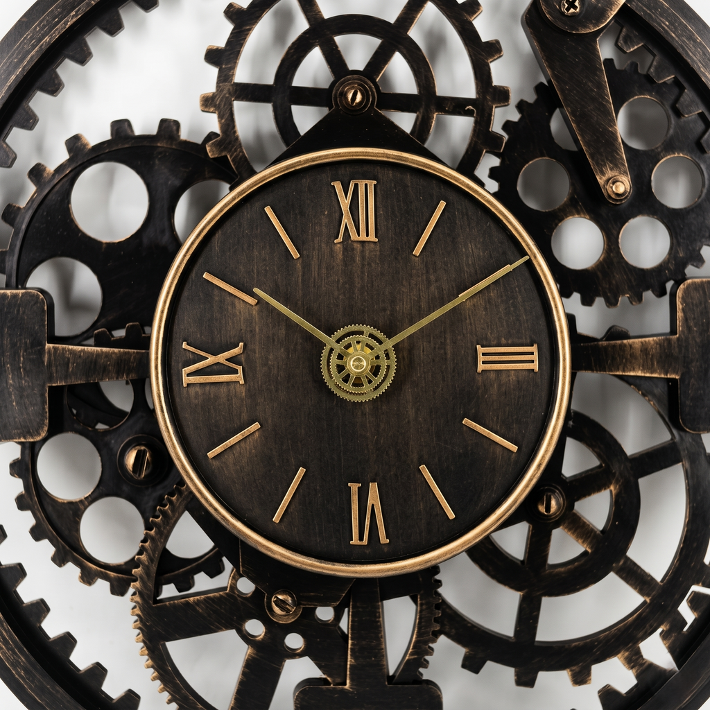 Horloge mosaïque steampunk