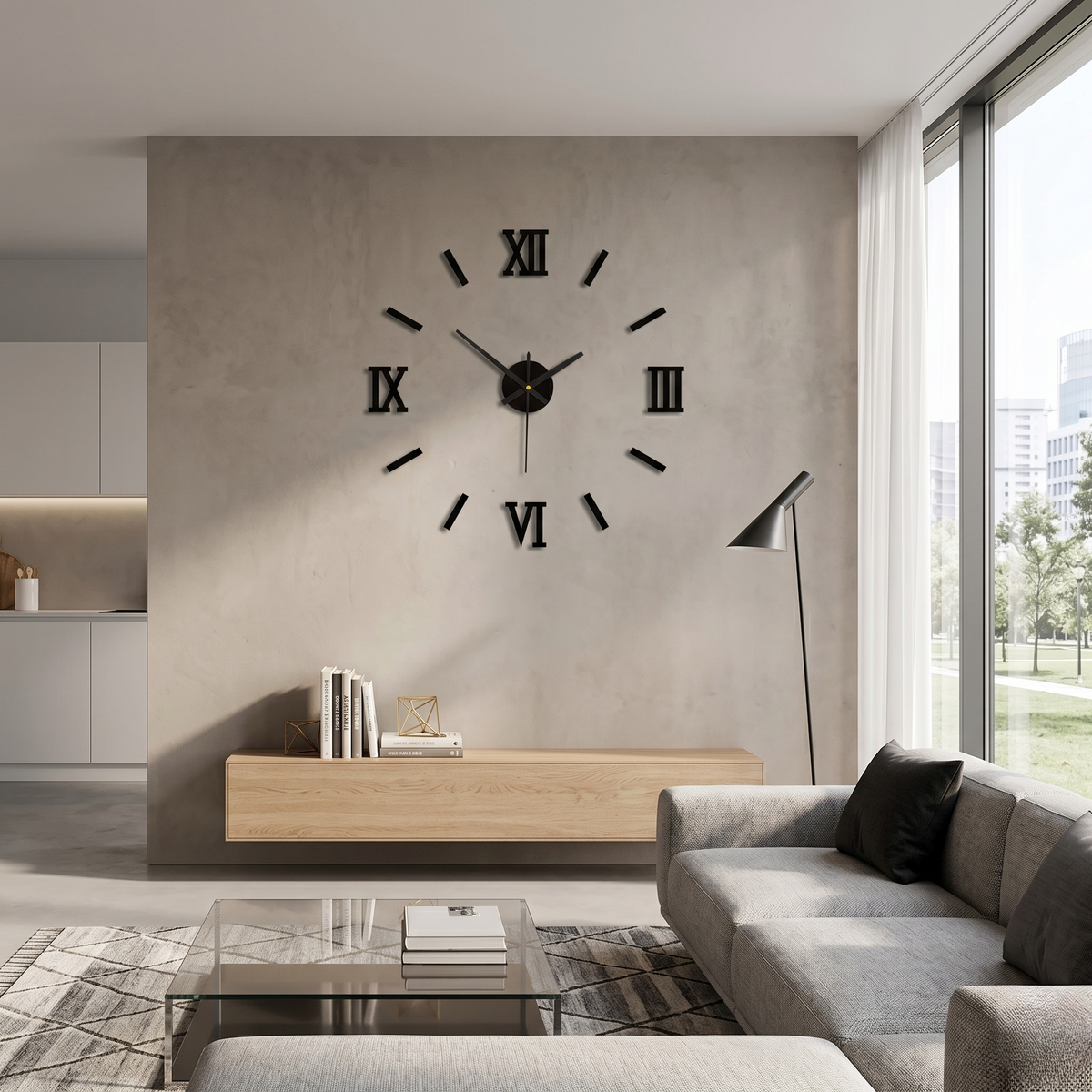Horloge murale 3d chiffre romain