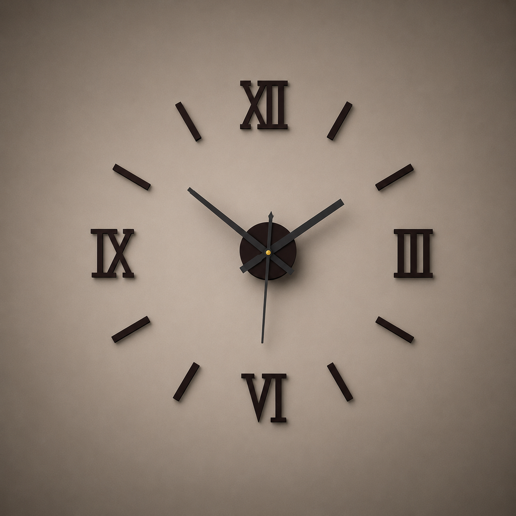 Horloge murale 3d chiffre romain