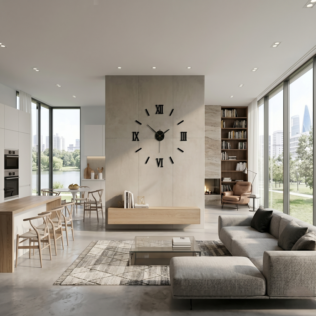 Horloge murale 3d chiffre romain