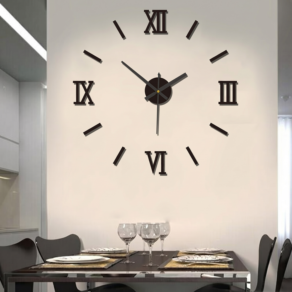 Horloge murale 3d chiffre romain