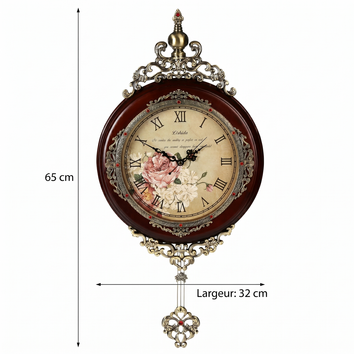 Horloge murale ancienne en bois