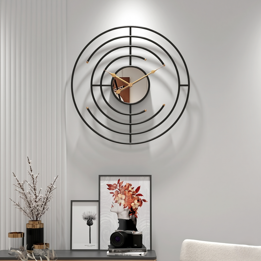 Horloge murale avec miroir
