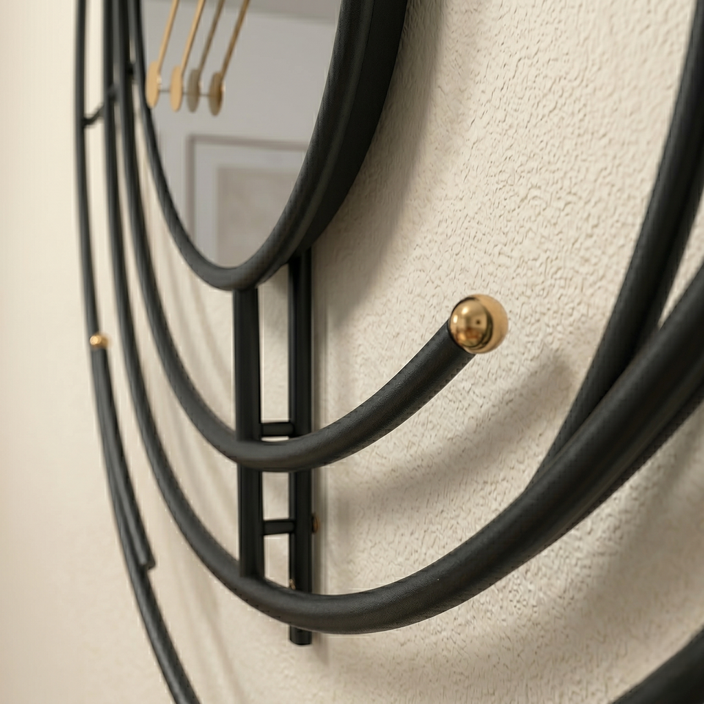 Horloge murale avec miroir