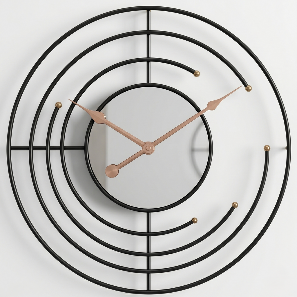 Horloge murale avec miroir