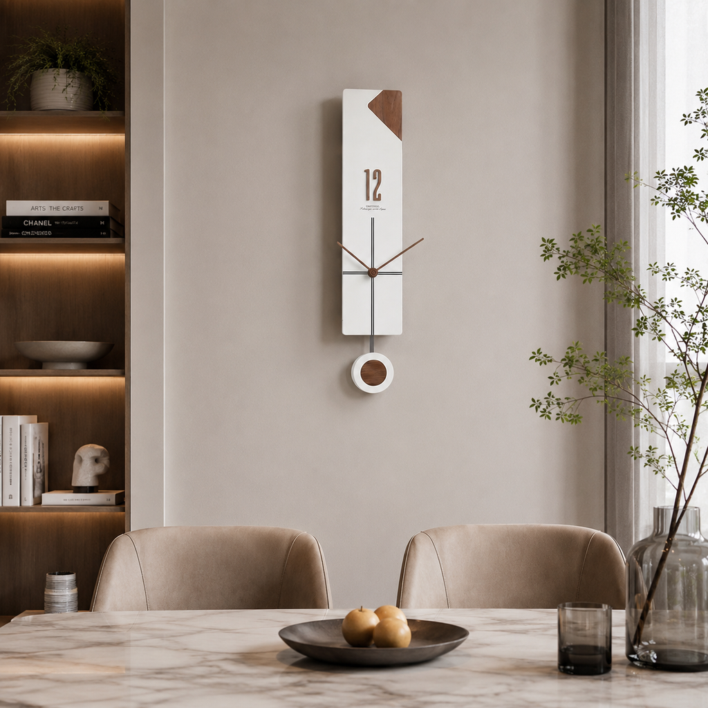 Horloge murale balancier design