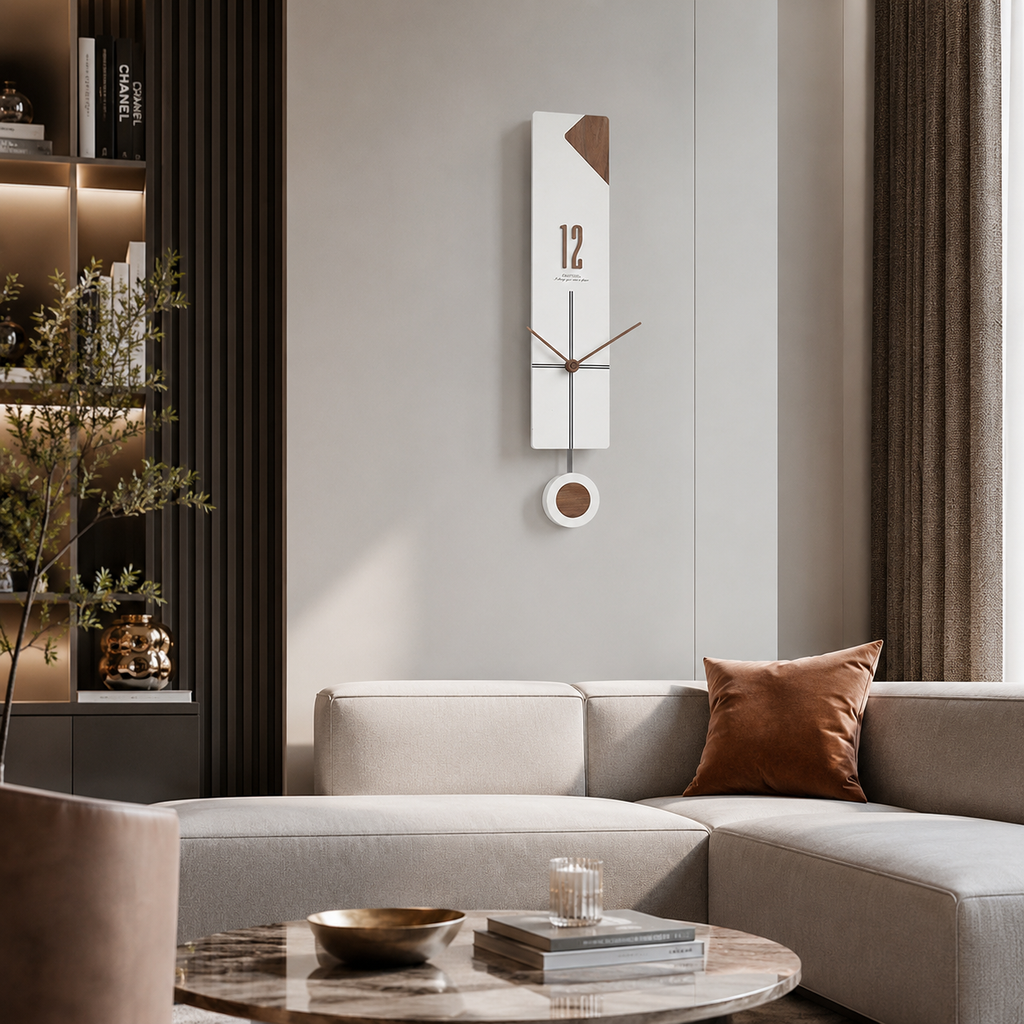 Horloge murale balancier design