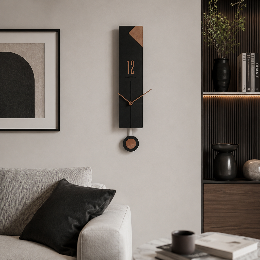 Horloge murale balancier design