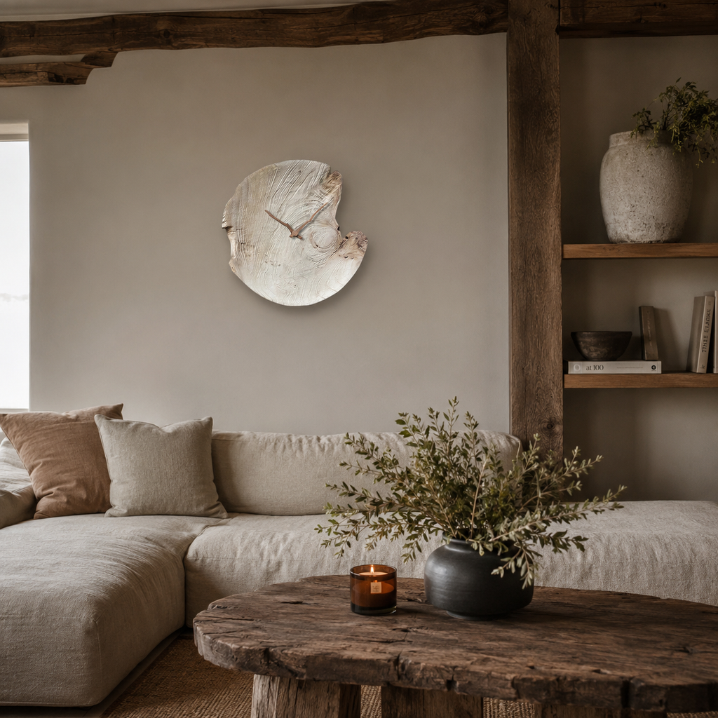 Horloge murale blanche design