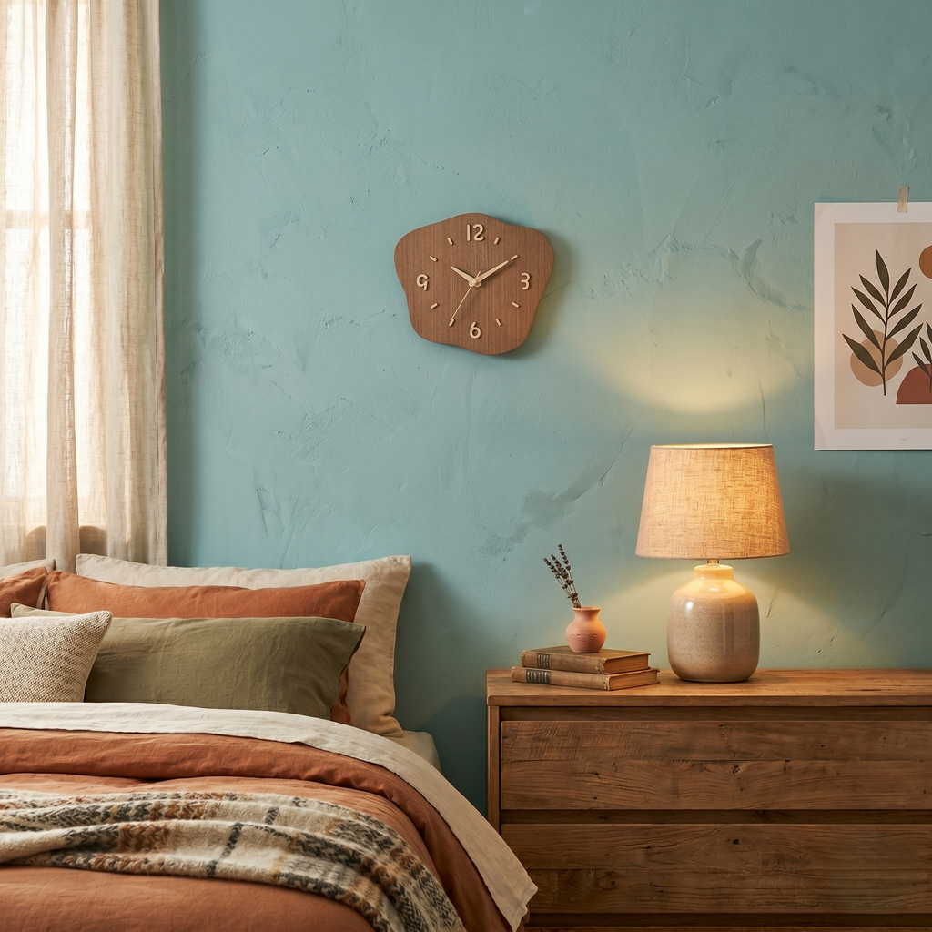 Horloge murale bois design