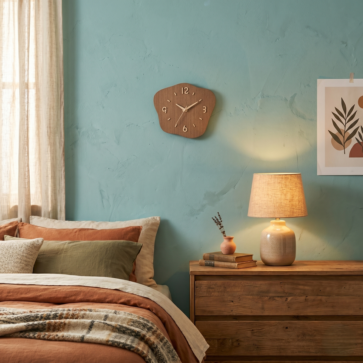Horloge murale bois design