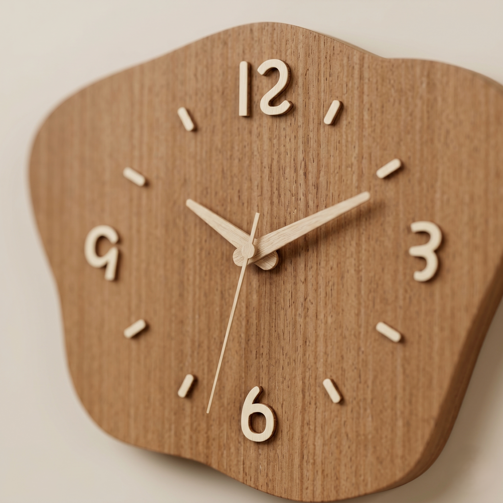 Horloge murale bois design