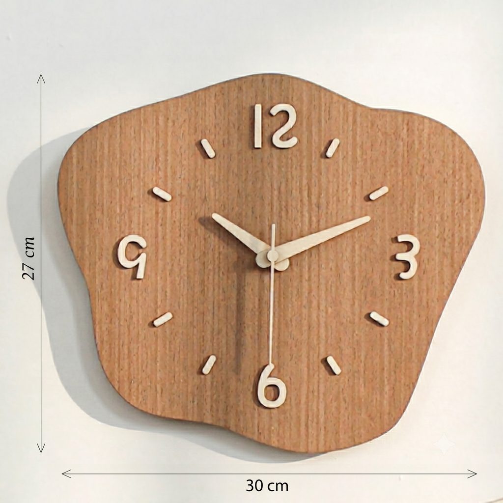 Horloge murale bois design