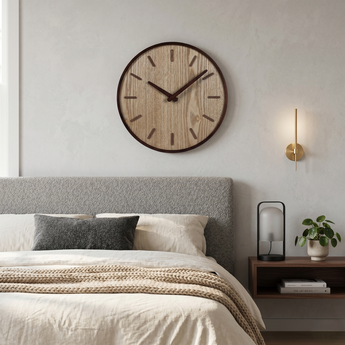 Horloge murale bois scandinave
