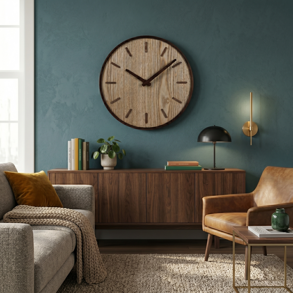 Horloge murale bois scandinave