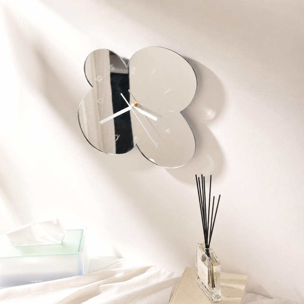 Horloge murale décorative miroir