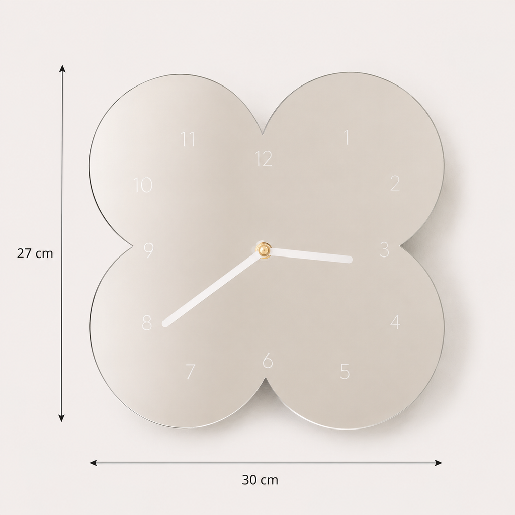 Horloge murale décorative miroir